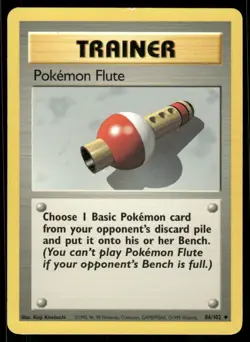 Pokemon Cards Pokemon Flute 86/102 Base Set Uncommon NM - Image 1
