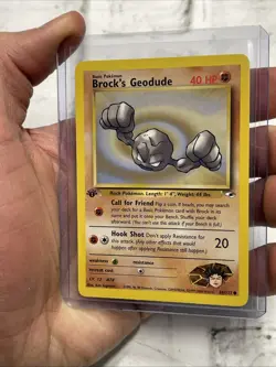 Brock's Geodude 66/132 1st Edition Pokemon Gym Heroes Common NM/MT Vintage Card - Image 2