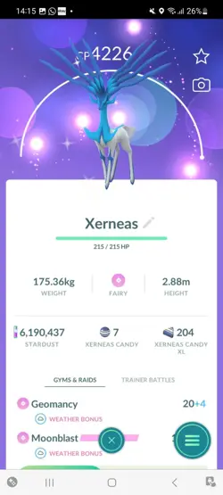 Pokemon Go Shiny Legendary Xerneas ( Max cp ) - Image 1