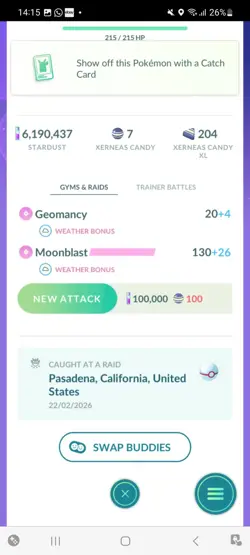 Pokemon Go Shiny Legendary Xerneas ( Max cp ) - Image 2