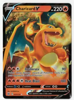 Charizard V 017/172 Swsh09 Brilliant Stars Ultra Rare Holo English Pokemon Card - Image 1