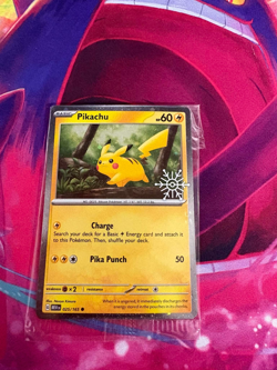 Pikachu 025/165 Holiday Calendar Promo Sealed Pokemon TCG - Image 1