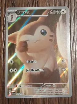 2025 Pokemon TCG Journey Together Furret Illustration Rare Holo 168/159 - Image 1