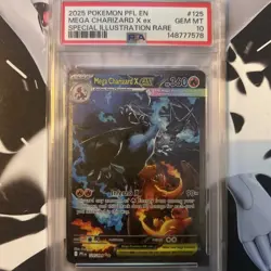 Mega Charizard X Ex 125/094 Phantasmal Flames PSA 10 Gem Mint Pokemon - Image 1