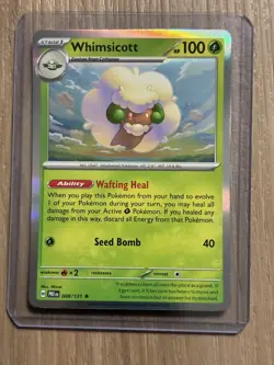 Whimsicott (Master Ball) - 008/131 - Pokemon Prismatic Evolutions Rare NM VHTF - Image 1