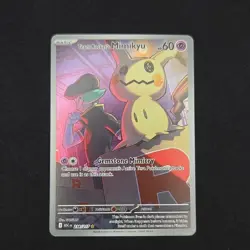 Pokemon TCG Team Rocket's Mimikyu 238/217 SV Promo Full Art Holo Psychic 60HP - Image 1