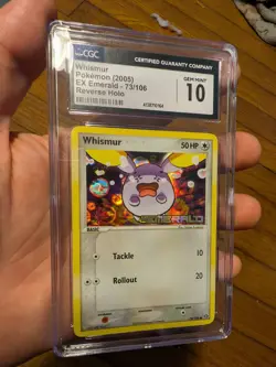 (POP 15) CGC 10 GEM MINT Whismur 73/106 EX Emerald 2005 Pokemon Stamped Holo - Image 1