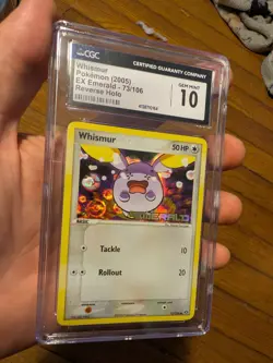 (POP 15) CGC 10 GEM MINT Whismur 73/106 EX Emerald 2005 Pokemon Stamped Holo - Image 2