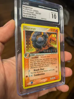 (TOP POP 7) CGC 10 GEM MINT Magcargo EX Deoxys 20/107 Stamp Pokemon Reverse Holo - Image 3