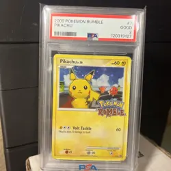 2009 POKEMON RUMBLE #7 PIKACHU WITH SWIRL PSA 2 POP 3 - Image 1