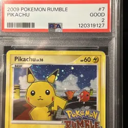 2009 POKEMON RUMBLE #7 PIKACHU WITH SWIRL PSA 2 POP 3 - Image 3