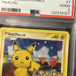 2009 POKEMON RUMBLE #7 PIKACHU WITH SWIRL PSA 2 POP 3 - Image 4