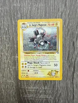 Lt. Surge's Magneton - Holo Gym Heroes 8/132 Unlimited Holo Rare -Pokemon TCG-LP - Image 1