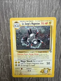 Lt. Surge's Magneton - Holo Gym Heroes 8/132 Unlimited Holo Rare -Pokemon TCG-LP - Image 4