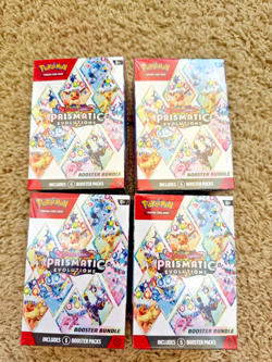 (4) Pokemon TCG Prismatic Evolutions New Factory Sealed Booster Bundle - Image 1