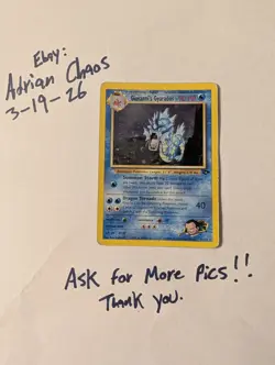 Giovanni’s Gyarados Holo Gym Challenge 5/132 #5 MP Pokemon (Damaged) - Image 2