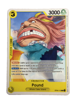 New: One Piece CCG Pound OP04-110 Kingdoms of Intrigue Regular Common - Image 1