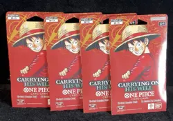 4x One Piece OP13 Blister Packs Carrying On His Will Sealed Sleeved Boosters - Image 1
