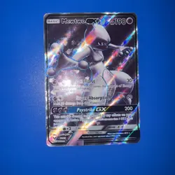 Pokemon Mewtwo GX TCG Full Art Ultra Rare Holo Card 72/73 Shining Legends NM - Image 1