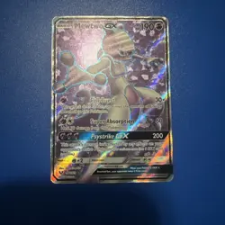 Pokemon Mewtwo GX TCG Full Art Ultra Rare Holo Card 72/73 Shining Legends NM - Image 3