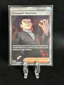 Giovanni’s Charisma SR #197/165 Pokemon S&V 151 NM English Card - Image 1