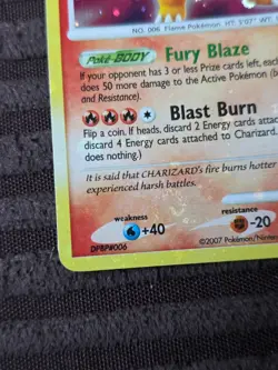 Charizard DPBP#006 Holo 2007 English Pokemon Card [WITH FREE JOLTEON AND DEOXYS] - Image 3