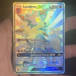 Lycanroc GX SV67/SV94 Hidden Fates Ultra Rare Shiny Vault Pokemon Card NM - Image 1
