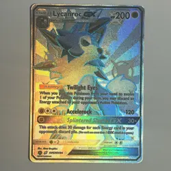 Lycanroc GX SV67/SV94 Hidden Fates Ultra Rare Shiny Vault Pokemon Card NM - Image 2