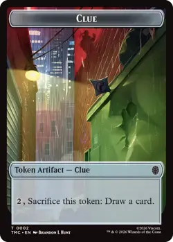 MTG TMNT - Treasure / Clue Token *FOIL* NM 0002 / 0003 - Image 2