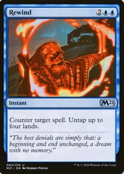 X 1 Rewind NM-M M21 063 MTG Magic The Gathering - Image 1