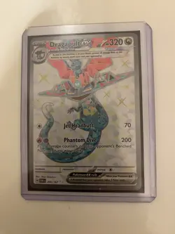 Pokemon Dragapult ex 200/167 Holo Card w/ Sleeve and Top Loader - Image 1