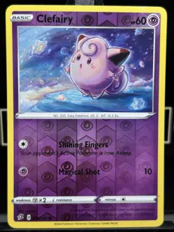 Clefairy 074/192 Swsh02: Rebel Clash Reverse Holo Common Pokemon TCG 2020 NM - Image 3