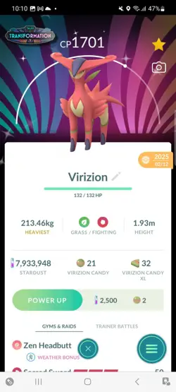 Pokemon Go Shiny Legendary Virizion ( Background) - Image 1
