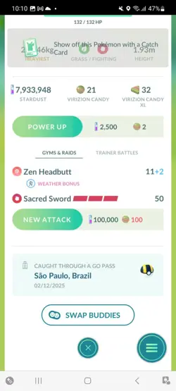 Pokemon Go Shiny Legendary Virizion ( Background) - Image 2