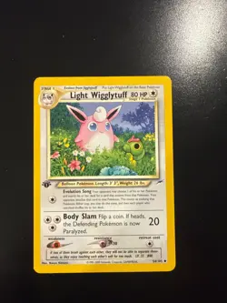 Light Wigglytuff 54/105 Pokemon TCG 1st Edition Neo Destiny Vintage 2002 Card - Image 1