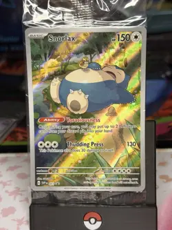 Pokemon TCG Snorlax Black Star Promo Card SVP 051 Scarlet and Violet 151 Series - Image 1