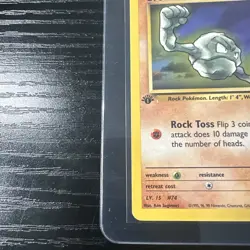 Brock’s Geodude 1st Edition Gym Challenge 68/132 WOTC Vintage Pokemon 1999 - Image 2