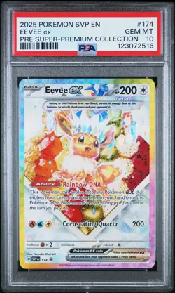 2025 POKEMON SVP EN-SV BLACK STAR PROMO #174 EEVEE EX PSA 10 - Image 1