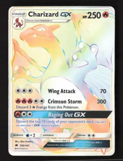 Charizard GX (Secret) Secret Rare SM - Burning Shadows 150/147 HP Pokemon TCG - Image 1