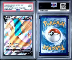 2020 Pokemon Sword & Shield Champions Path CHARIZARD Promo #050 Full Art - PSA 9 - Image 3