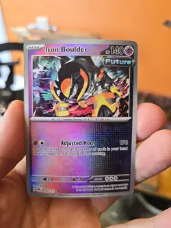 Pokemon TCG Prismatic Evolutions Iron Boulder Master Ball Pattern 046/131 - Image 1