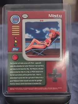 HOLO TV3 Misty 1999 Topps Pokemon TV Animation Holo Foil Black LP - Image 2