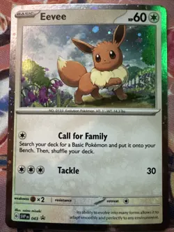Eevee - SVP043 - Black Star Promo Cosmo Holo - NM - Pokemon - Image 1