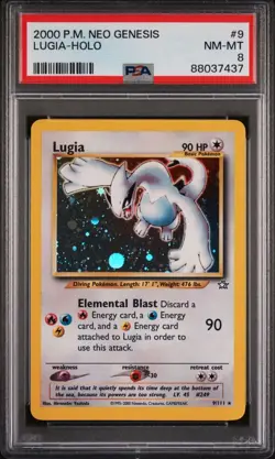 Lugia PSA 8 - 9/111 - Holo - Neo Genesis - 2000 - Pokemon - Image 1