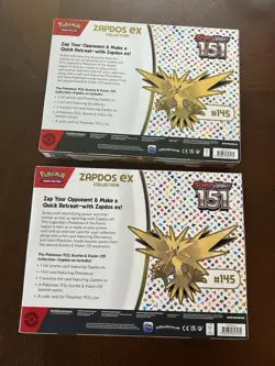 Pokemon TCG Scarlet & Violet 151 Zapdos ex Collection Box Lot NEW Sealed (2) - Image 3