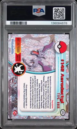 2000 TOPPS CHROME POKEMON T.V. #142 AERODACTYL PSA 10 - Image 2