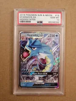 2019 Pokemon SM Hidden Fates Gyarados GX #16/68 PSA 10 - Image 1