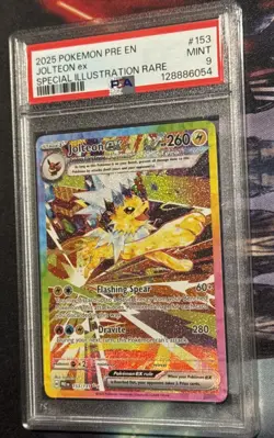 2025 POKEMON PRE EN-PRISMATIC EVOLUTIONS #153 JOLTEON EX PSA 9 - Image 2