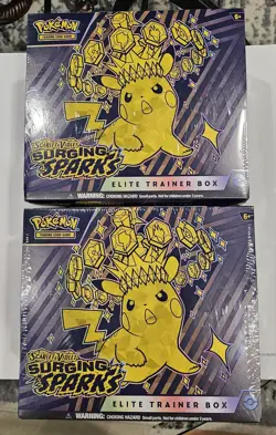 Pokemon TCG 2x Scarlet & Violet Surging Sparks Elite Trainer Box | Sealed - Image 1