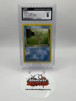 Pokemon TCG Horsea Fossil 49/62 1st Edition CGC 8 NM/MINT - Image 1
